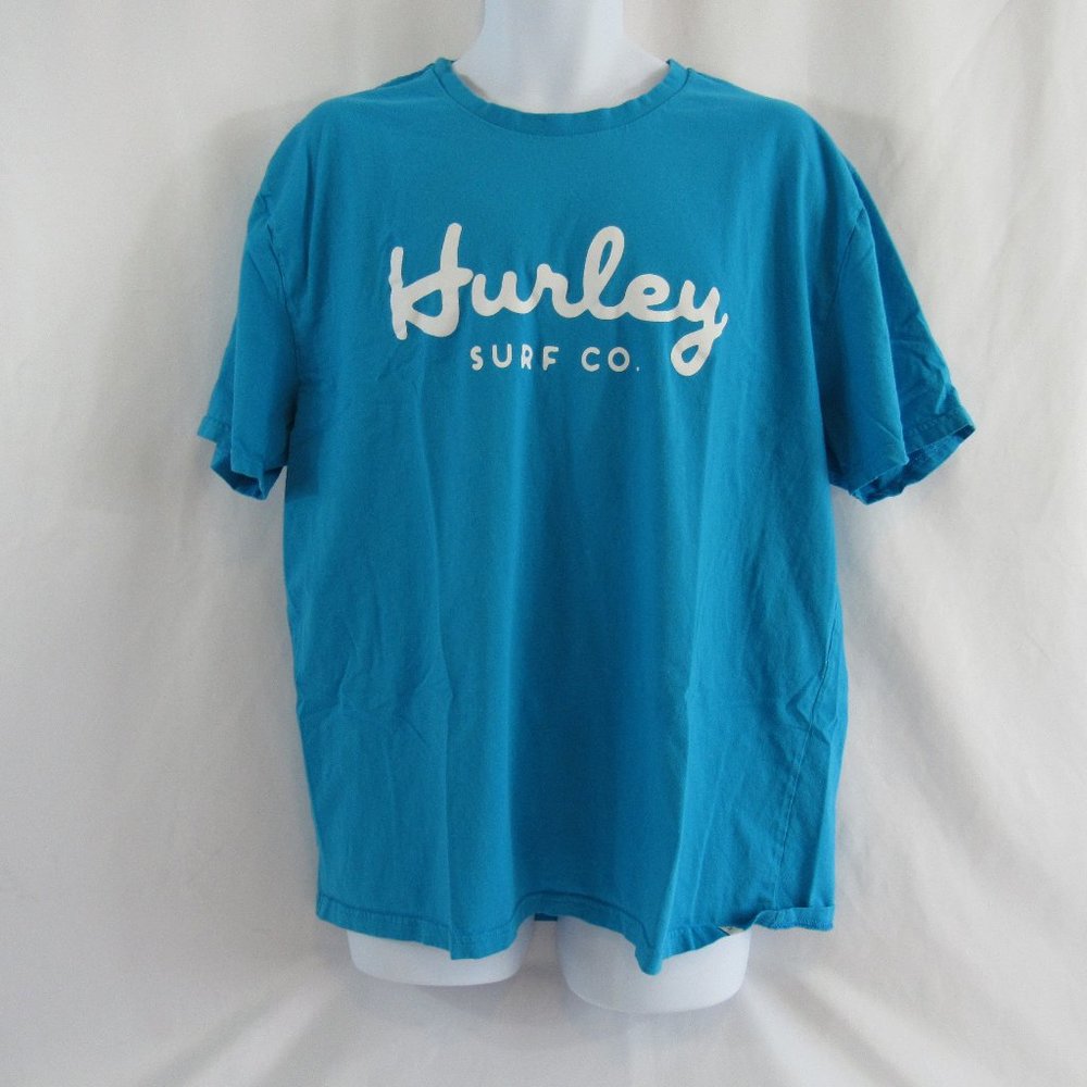 Hurley Surf Co. - Men's XL Blue, Short Sleeve, Cotton, Script Graphic T-Shirt